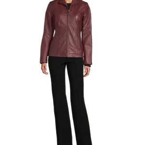 Cole Haan Women's Plum Leather Jacket